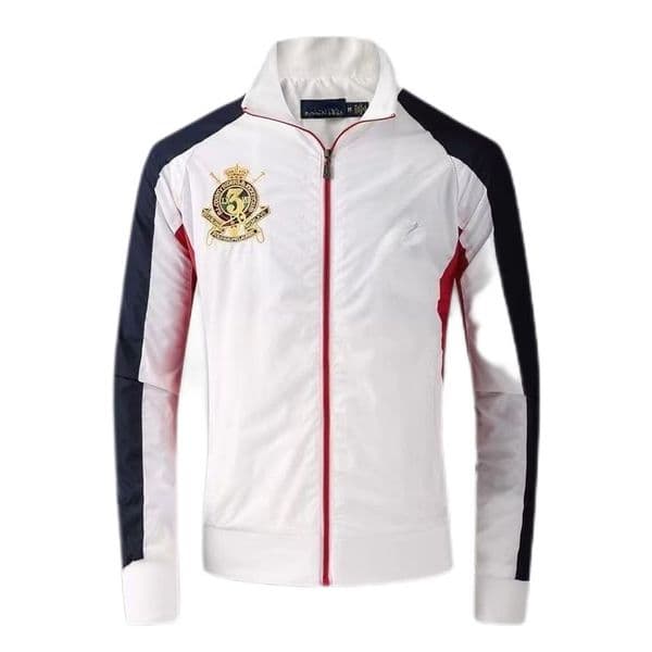 Men's jacket coat polos outdoor sports embroidery stitching 2023 new long-sleeved European and American autumn and winter casual color contrast fashion 1M-2XL