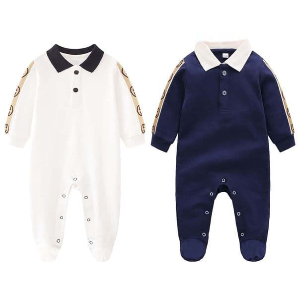 100% cotton kids designer Romper baby boy girl tops quality Long sleeve clothes 1-2 years old newborn Spring Jumpsuits