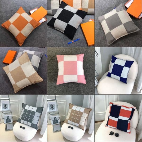 Bedding Letter Designer Pillow Home Room Decor Pillowcase Couch Chair Sofa Orange Car Thick Cashmere Cushion Multisize Men Women Casual