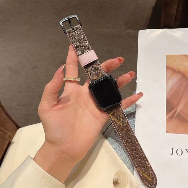 Luxury men women Apple Watch Band Flower Leather Watchs Strap Wristband For Iwatch 8 7 6 5 4 SE Designer Watchbands