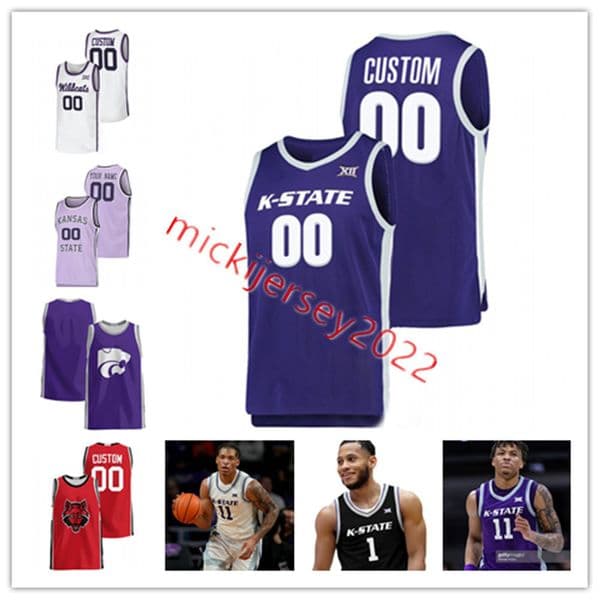 Baye Fall TylorPerry Basketball Jersey Ismael Massoud Nae'Qwan Tomlin Peyton Ackerman DeanWade Macaleab Rich Stitched KansasStateWildcats Jerseys