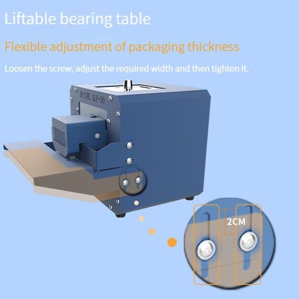 Pouch Packing Machine 300W 50HZ Portable Heat Sealing Machine Fully Automatic Roller Sealer Candy Packing Machine Aluminum Foil Plastic Food Bag Closure