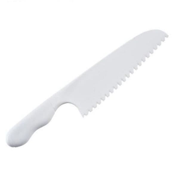 Kitchen Knife for Kids Saftey Knife Lettuce Salad Knife Serrated Plastic Cutter Slicer Cake Bread Cook