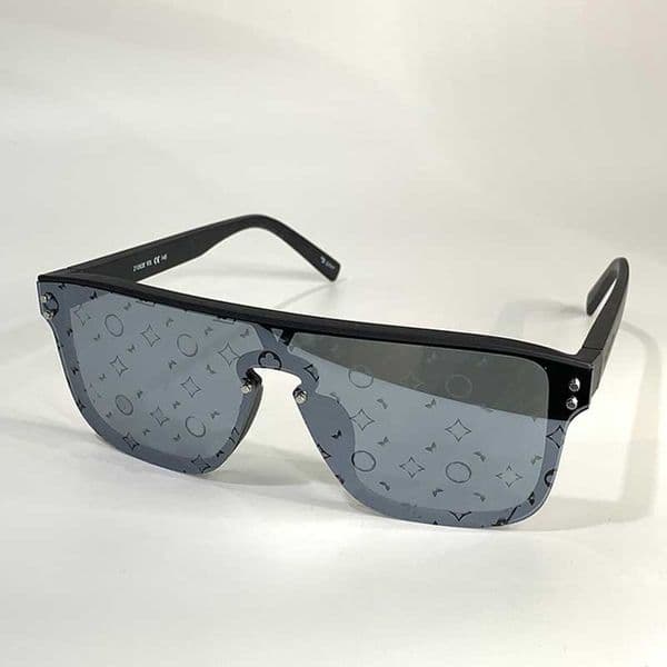 Mens Designer L Waimea Sunglases Z1082 Square Mask Frame Silver Monogram Pattern Lenses Keyhole Bridge Metal Studs Womens Fashion Glasses 1665 1885