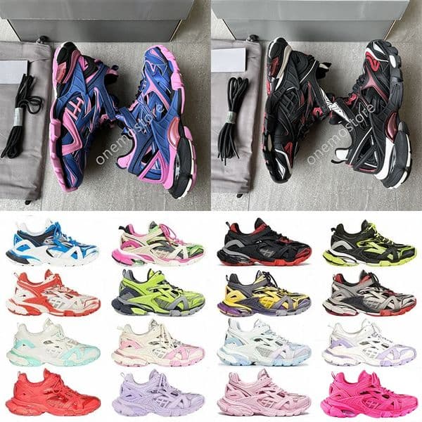 Casual Shoes Designer 17fw track 2 4.0 men woman triple black white tracks 2.0 nylon platform sneakers trainers size 36-45