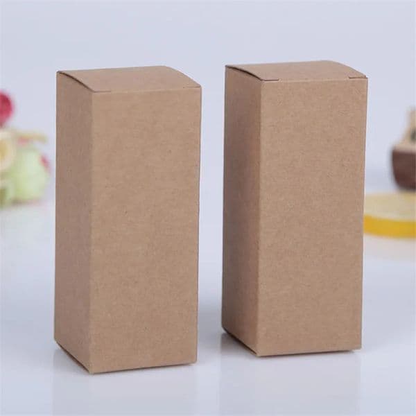Top Quality 10 size Black white Kraft Paper cardboard box Lipstick Cosmetic Perfume Bottle Kraft Paper Box Essential Oil Packaging Box