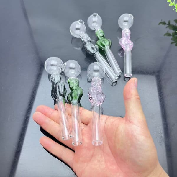 Europe and Americaglass pipe bubbler smoking pipe Hot-selling beauty straight glass cooking pot and straight pipe in Europe and America
