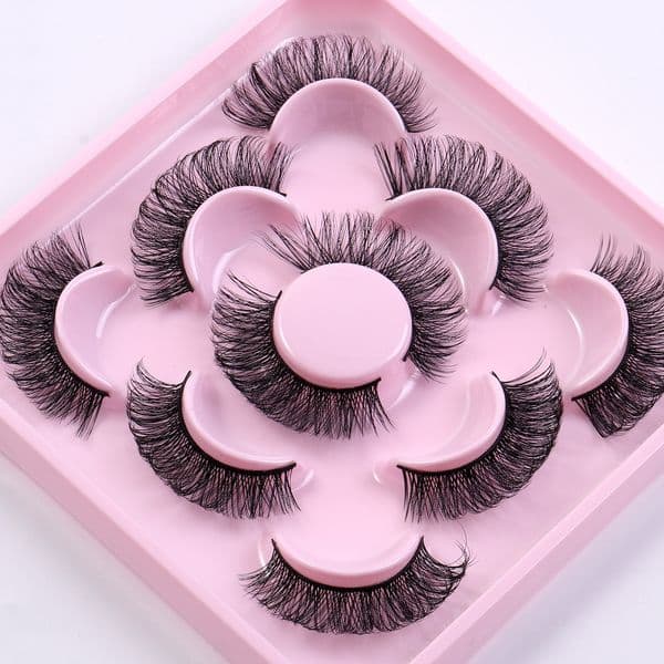 Thick Curled Fluffy False Eyelashes Extensions Naturally Soft Light Handmade Reusable Multilayer 3D Fake Lashes Messy Crisscross Full Strip Lashes