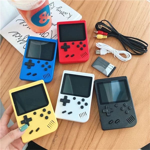 ,android gamepad pc games Mini Handheld Game Console Retro Portable Video Game Console Can Store 400 FC Games 8 Bit Screen Colorful LCD Cradle Design Joysticks