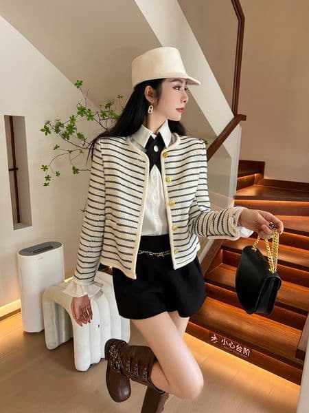Chan jackets for women 2023 new winter jacket women designer jacket plus size designer fashion tweed jacket women Leisure cardigan Christmas Day Gift
