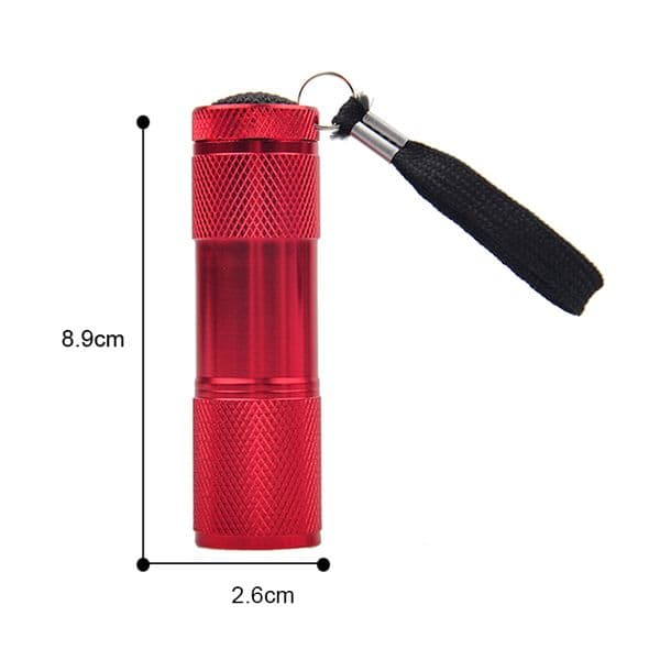 Aluminum Alloy Portable UV Flashlight Violet Light 9 LED 30LM Torch Lamp Mini 4 Color264R7257160 ZZ