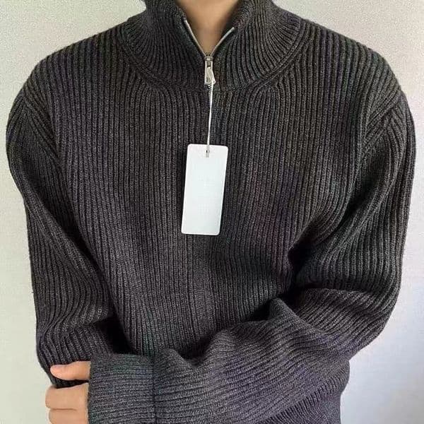 Women's Sweaters Mens Sweaters Mens White Cardigan Sweater Casual Knit Zipper Cardigan Coat for Men High Neck Simple Loose Fit 19AW Style Lightweight for Daily Use