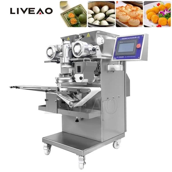 Crispy Bites Cream Filled Desser Making Machine Filled Food Encrusting Kibbeh Kubba Maamoul Mochi Maker Machine