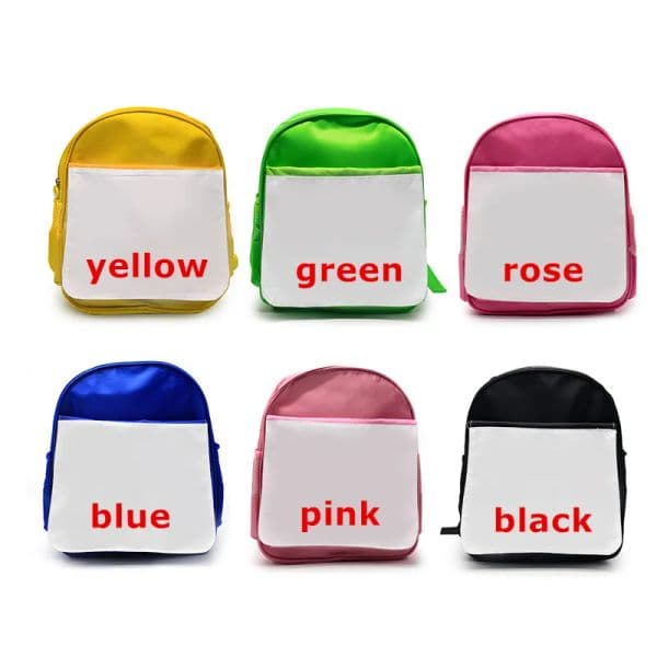 wholesale Wholesale! Sublimation Children School Bags White Blank Heat Transfer Oxford Fabirc Kids Backpack DIY Waterproof Large Capacity LL