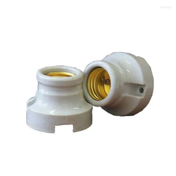 Lamp Holders 2pcs E27 Socket Screw Mouth Ceramic Bases High Temperature Bulb Base Climbing Box Fitting 6A250V LL
