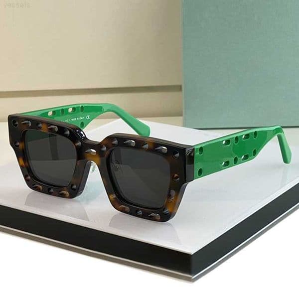 Fashion OFF W sunglasses Luxury Offs White Collectors Edition off Thickening Designer Woman Mens Unisex Original Yellow Black Blue Eyewear Square KJ1E box with logo