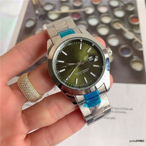 2023 Three Pin Series Luxury Men's Watch Quartz Designer High Quality Top Luxury Brand Steel Straps with Simple Style Display Calendar