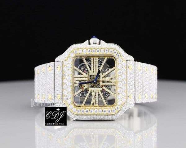 GUFL Mechanical High End Top Brand Custom Moissanite Watch luxury Original Hand Set Iced out diamond Hip Hop Bust Down WatchWUQ5LYRJQSGL