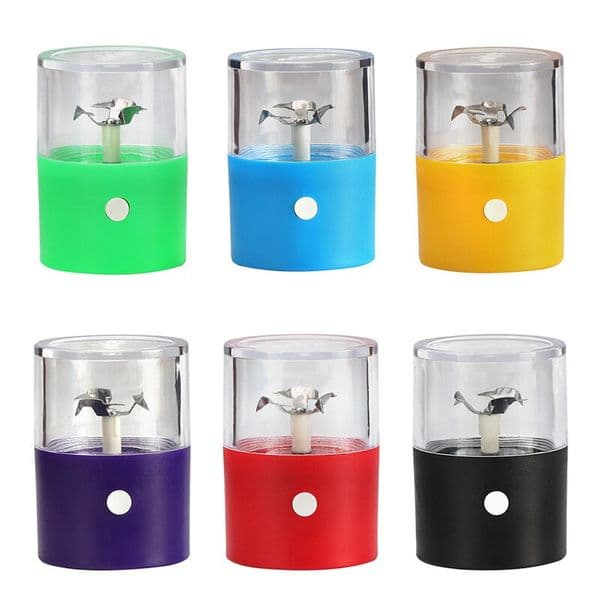 Smoking Automatic Electric Grinder Portable Grinders USB Charging Backwoods Runty Runtz Acrylic Tobacco Crusher With Button Display Box for Dry Herb