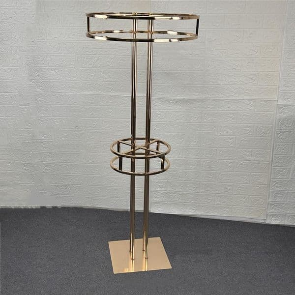 decor New Style Electronic Plated Flower Rack Gold Arch Stand Road Lead Wedding Centerpiece Flower Rack For Event Party Decoration imake643