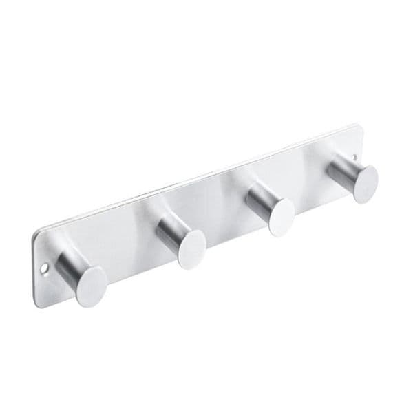 1Pack Stainless Steel Coat Hooks Screw-in & Stick-on Rustproof Coat Racks for Wall Mounted, Door Hangers for Bedroom