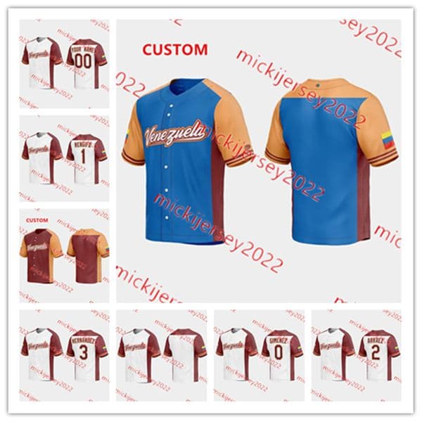 2023 WBC Venezuela Baseball Jersey Custom Stitched 14 Gleyber Torres 16 Omar Narvaez 24 Miguel Cabrera 25 Anthony Santander 27 Jose Altuve Jerseys Mens Youth