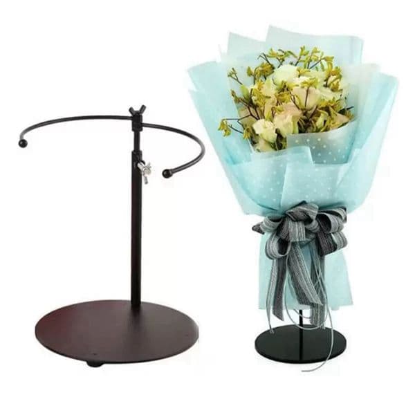 Party supplies Metal Flower Bride Bouquet Stand Iron Telescopic Bouquet Holder Florist Flower Display Wedding Party Church Decoration