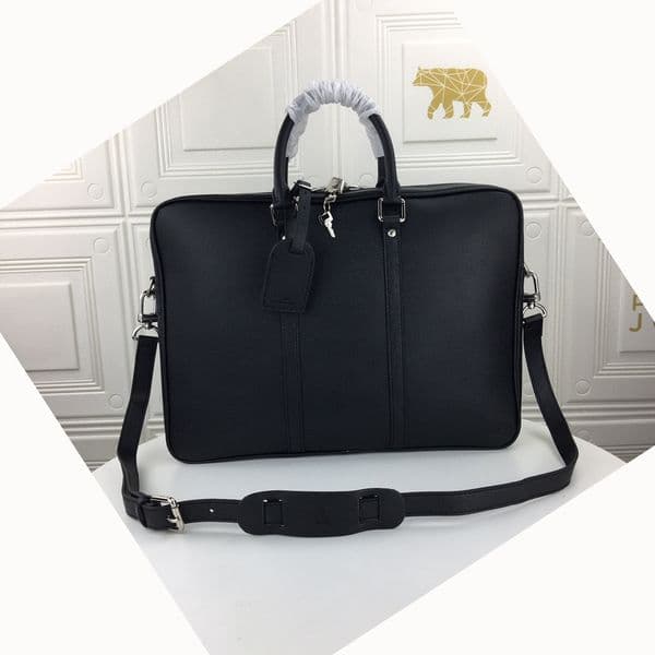 Black cross Genuine Leather Mens Briefcase Business Bags Casual Business Men Messenger Bag Vintage Mens Crossbody Bag Mens briefcase Shoulder Bags Laptop Bag