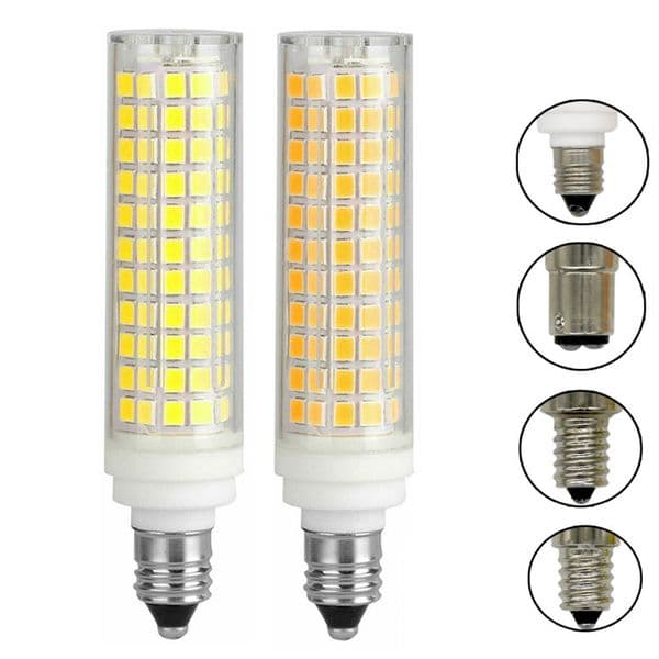 Dimmable LED Bulb 15W BA15D E11 E12 E14 136 LEDs SMD 2835 Ceramics Corn Bulbs Replace 100W Halogen Lamps 220V 110V Home Lighting D2.0