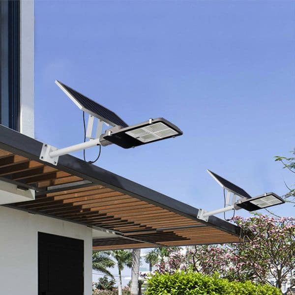 Solar Lamps Outdoor Security LED Flood Light Remote Control IP67 Waterproof Street Lamp Yard Parking Lot Park Garden Basketball Court Pathway Farm crestech168