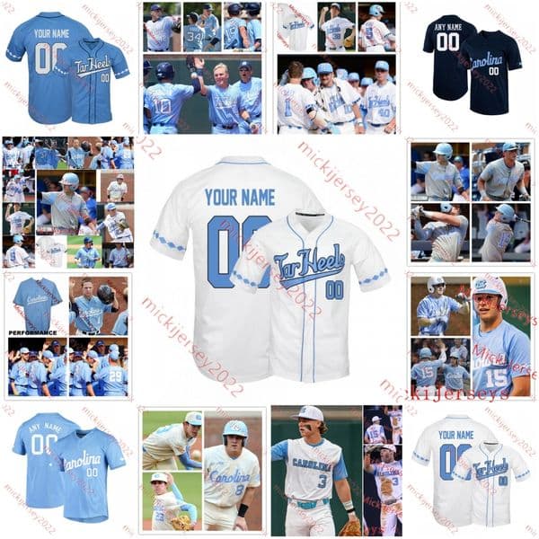 North Carolina Tar Heels Jersey Dustin Ackley Andrew Carignan Adam Warren Austin Love Casey Cook Vance Honeycutt custom Stitched North Carolina Baseball Jerseys