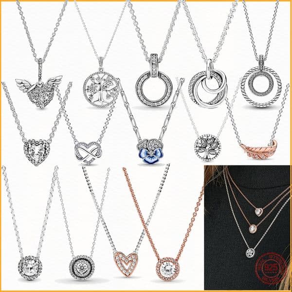 925 sterling silver elevated heart necklace and earrings suitable for womens birthday gift jewelry fashion accessories free wholesale freight
