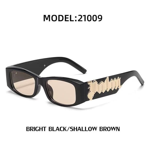 European and American personalized small frame sunglasses for women, palm angles for high-end fashion, wide leg sunglasses for men, UV resistant