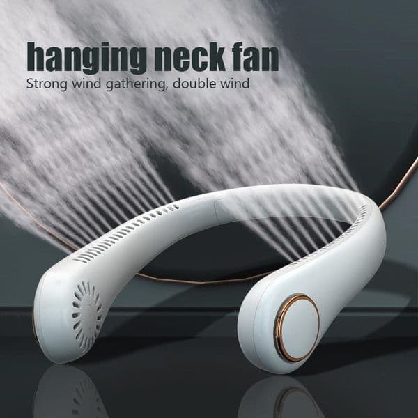 Bladeless Hanging Cooling Neck Portable Small Fan Rechargeable 2000mah Student Sports Neckband Electric Charging Outdoor Fans