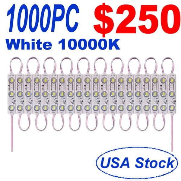 Storefront Window Led Module Light Waterproof 5730 White 3Led Modules Lights DC12V Indoor Outdoor Decoration Light Letter Design DIY Application usalight
