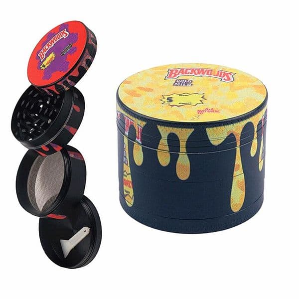 4 Layers Zinc Alloy Tobacco Grinders Smoking Accessories Magnet Lid with Water Droplet 50mm Grinder
