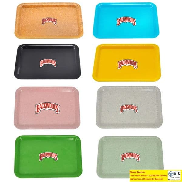 Backwoods Rolling Tray Plastic Smoking Accessories Mini Size Small Hand Roller Roll Trays Case 8 Colors DHL Fedex Free