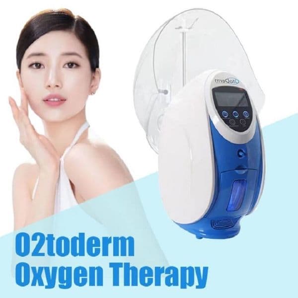 O2toDerm Korea Oxygen Facial Mask Machine, Jet Peel Face Therapy with Derma Anion Generator, Professional Beauty Equipment for Skin Rejuvenation & Deep Cleansing