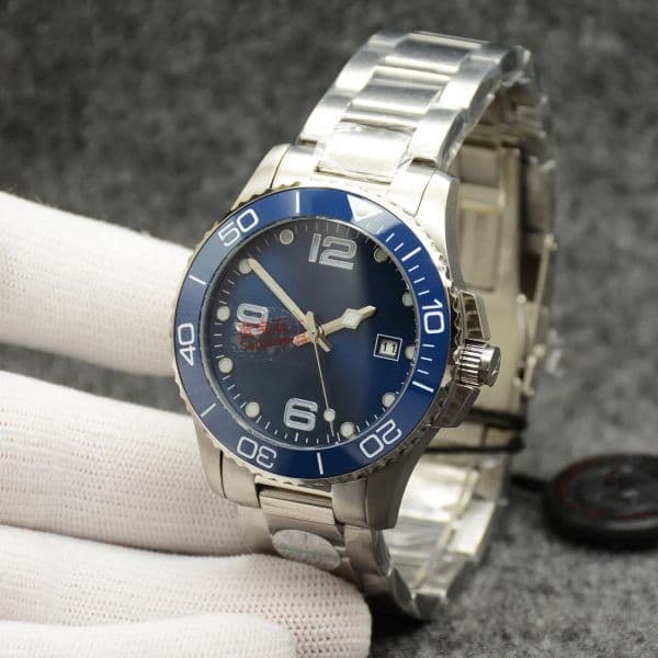 NEW 41MM Conquest Mens Watches Automatic Mechanical Movement Stainless Steel Bracelet Concas Ceramic Bezel With HYDROCONQUEST Hardlex Glass Markings Green Dial