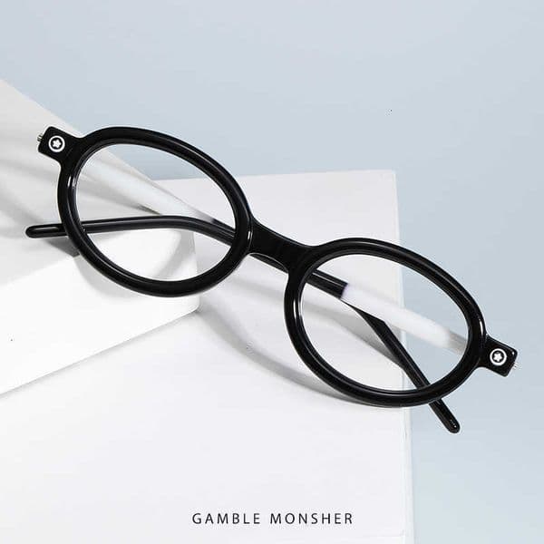 Designer Kuboraum cool sunglasses Super high quality luxury Italian handmade sheet metal slingshot oval P6 glasses street photo myopia frame with original box