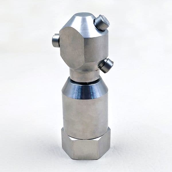 3/4" Female Thread 360 Degree Rotating Container Washing Spray Nozzle Sanitary Rotary Cleaning Connector for Tank Cleaning