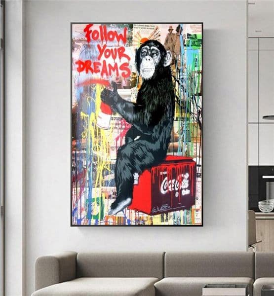 Street Wall Art Banksy Graffiti Canvas Paintings Home Decor Decoration Handpainted HD Print Oil Paintings On Canvas Wall Art Pic