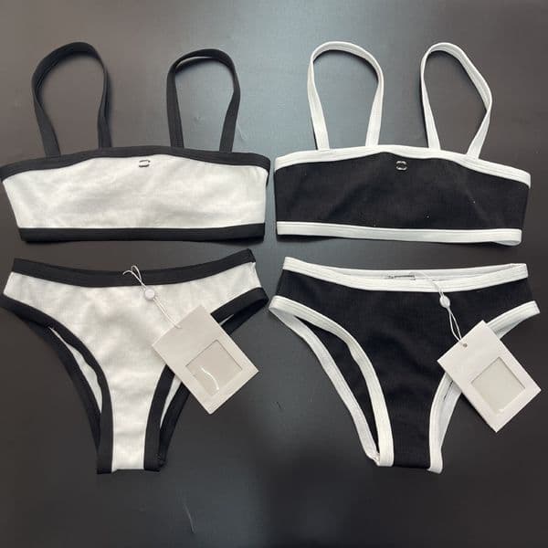 Knit Designer Swimsuit Women One Piece Bathing High-end S Push Up Bikinis Letter Print Diamond Ing Sexy Split Swim Suits