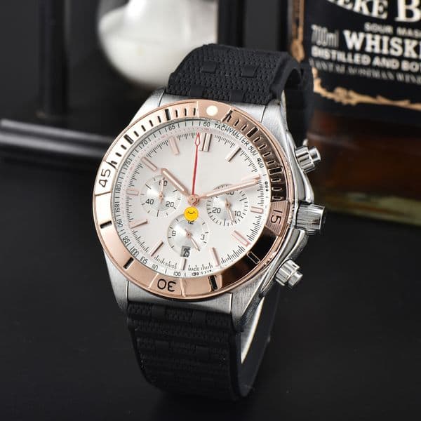 fashion watches Full Brand Wrist Watches Men Male Style Multifunction With Silicone Band Quartz Clock BR with box and sapphire glass orologio ghiacciato