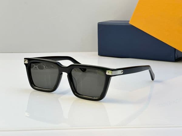 hot vintage mens designer for men and women Rectangle Z1974U retro uv400 sunglasses simple outdoor eyeglasses classic black sier with dark grey lenses