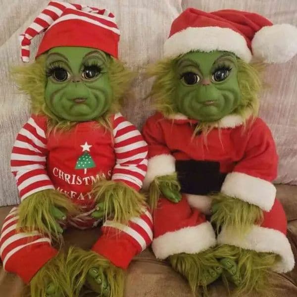 Grinch Doll Cute Christmas Stuffed Plush Toy Xmas Gifts For Kids Home Decoration In Stock 3 211223