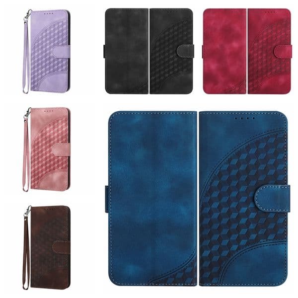 Cube Sqaure Leather Wallet Cases For Iphone 17 Air 16 15 16E 14 Pro Max 13 12 11 XR XS X 8 7 Plus Iphone17 Credit ID Card Slots Holder Flip Cover Business