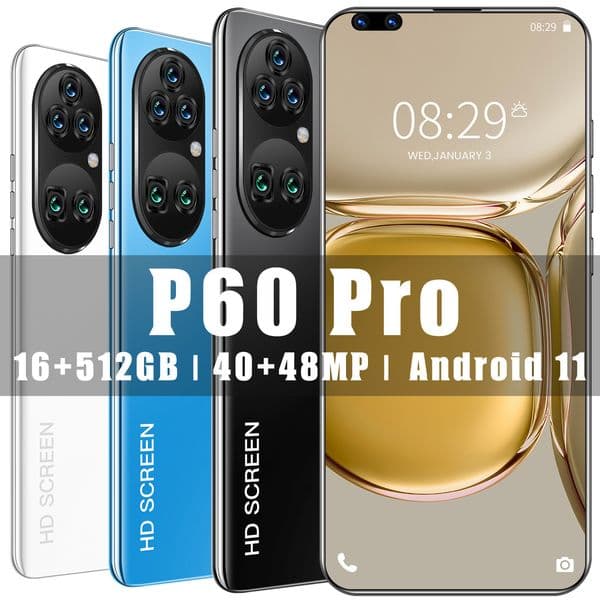 new crossborder in stock p60pro perforated large screen 7 8inch android smartphone 2 16 foreign trade mobile phone