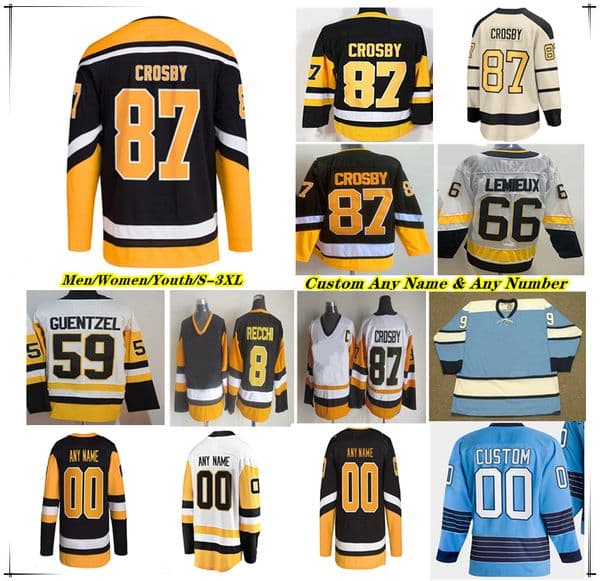 Sidney Crosby Hockey Jersey Jake Guentzel Kris Letang Bryan Rust Jeff Carter Evgeni Malkin Erik Karlsson Reilly Smith Mario Lemieux Marcus Pettersson PENGUIN
