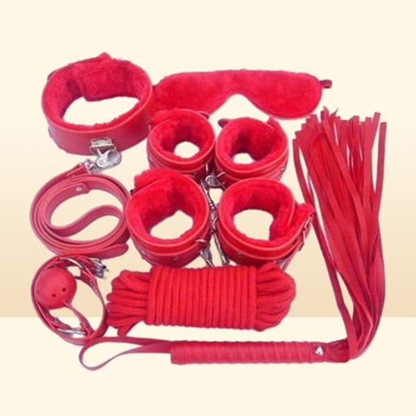 Fun Suit Adult Products Sexy 7piece Set Female Plush Binding Bondage Sao Sm 50E7